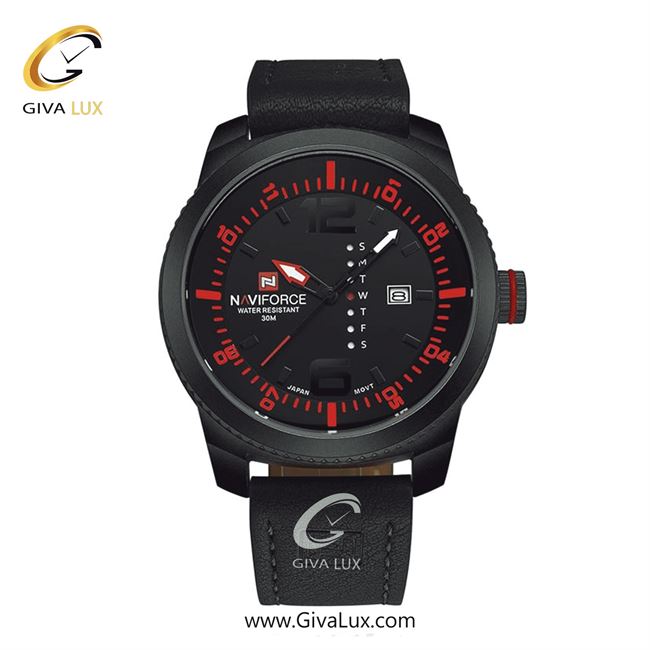 ساعت مچی اورجینال مردانه ناوی فورس|Naviforce|نوی فورس|نیوی فورس مشکی | مشکی| مشکی| کد رفرنس NF9063