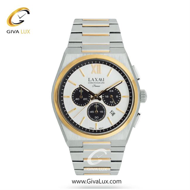 ساعت مچی اورجینال مردانه لاکسمی سه موتوره کرنوگراف نقره ای-طلایی | طلایی-نقره ای| نقره ای| کد رفرنس 3-8901