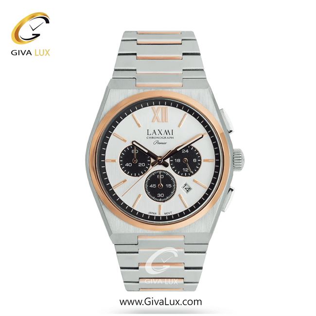 ساعت مچی اورجینال مردانه لاکسمی سه موتوره کرنوگراف نقره ای-رزگلد | رزگلد-نقره ای| نقره ای| کد رفرنس 4-8901