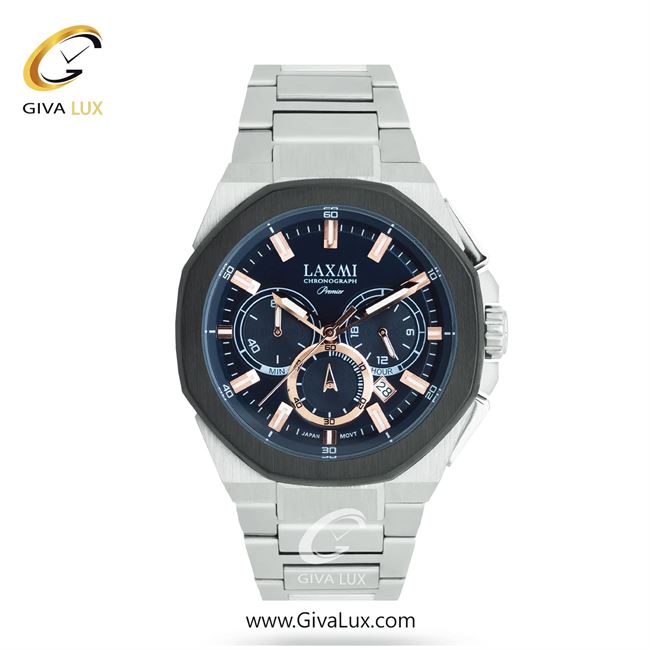 ساعت مچی اورجینال مردانه لاکسمی سه موتوره کرنوگراف نقره ای-تیتانیوم | نقره ای| سرمه ای| کد رفرنس 6-8902