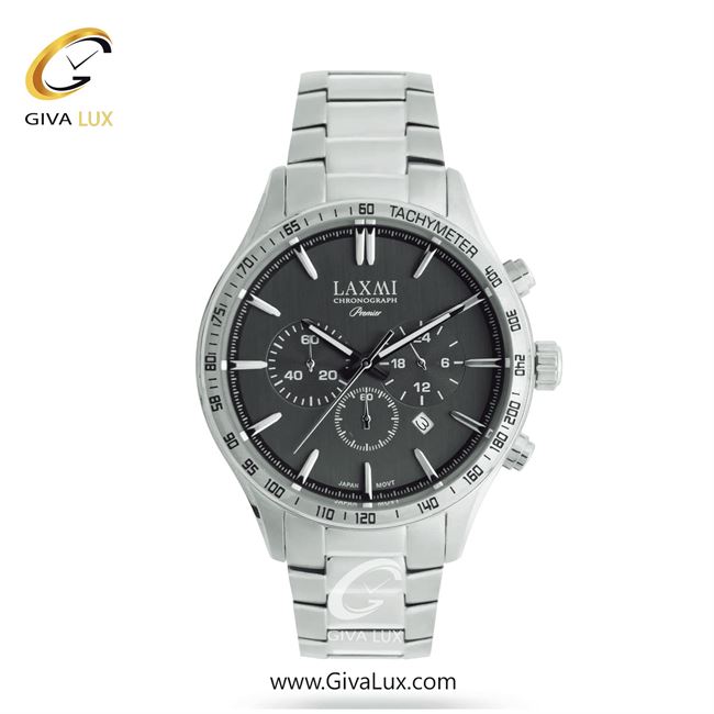 ساعت مچی اورجینال مردانه لاکسمی سه موتوره کرنوگراف نقره ای | نقره ای| دودی|تیتانیوم| کد رفرنس 1-8905