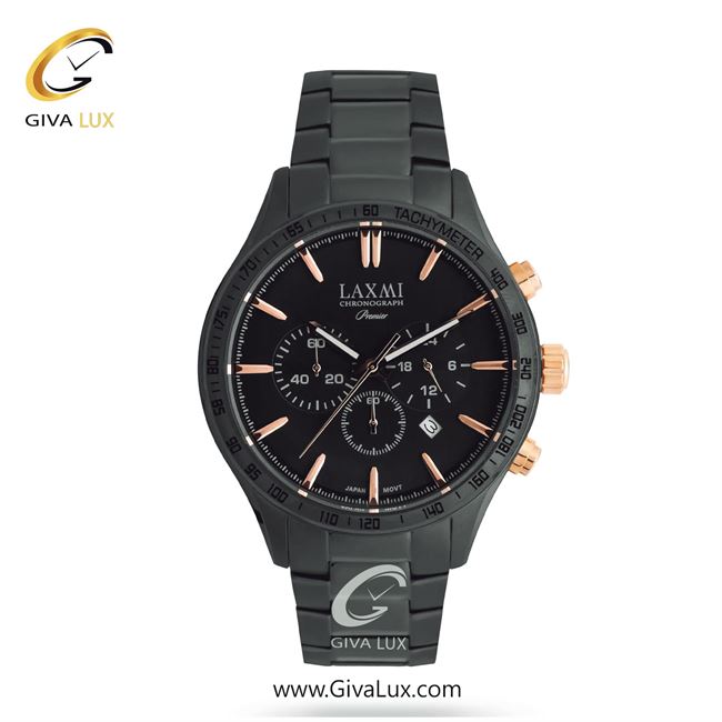 ساعت مچی اورجینال مردانه لاکسمی سه موتوره کرنوگراف تیتانیوم | تیتانیوم(زغالی)| مشکی| کد رفرنس 2-8905