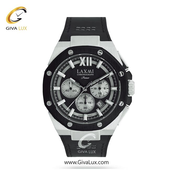 ساعت مچی اورجینال مردانه لاکسمی سه موتوره کرنوگراف نقره ای-مشکی | مشکی| نقره ای-مشکی| کد رفرنس 2-8906