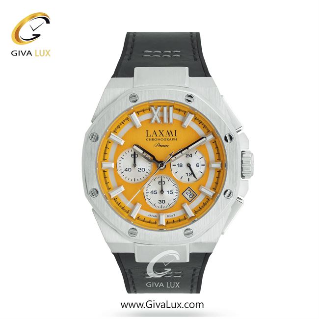 ساعت مچی اورجینال مردانه لاکسمی سه موتوره کرنوگراف نقره ای | مشکی| زرد| کد رفرنس 4-8906