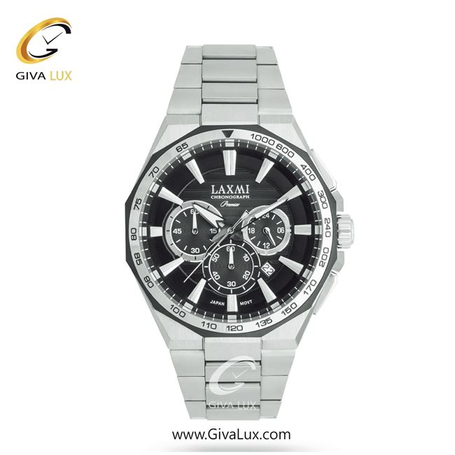 ساعت مچی اورجینال مردانه لاکسمی سه موتوره کرنوگراف تیتانیوم-نقره ای | نقره ای| مشکی| کد رفرنس 2-8909