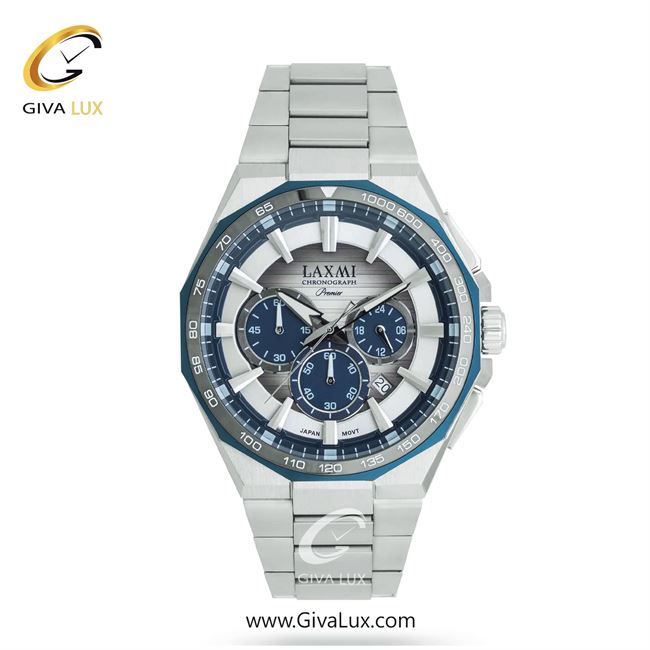 ساعت مچی اورجینال مردانه لاکسمی سه موتوره کرنوگراف تیتانیوم-سرمه ای-نقره ای | نقره ای| نقره ای-آبی| کد رفرنس 5-8909