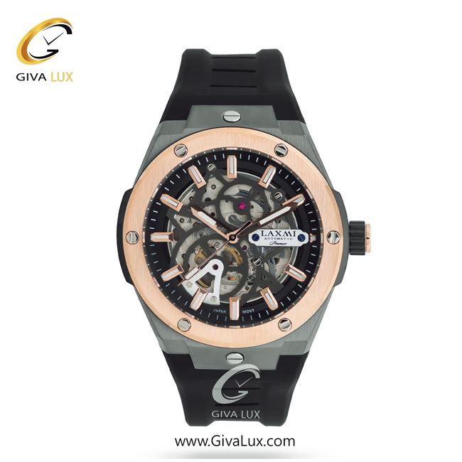 ساعت مچی اورجینال مردانه لاکسمی رزگلد-تیتانیوم | مشکی| مشکی-نقره ای| کد رفرنس 3-8910