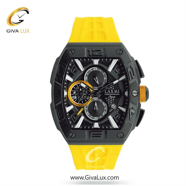 ساعت مچی اورجینال مردانه لاکسمی سه موتوره کرنوگراف مشکی | زرد| مشکی| کد رفرنس 8-8911