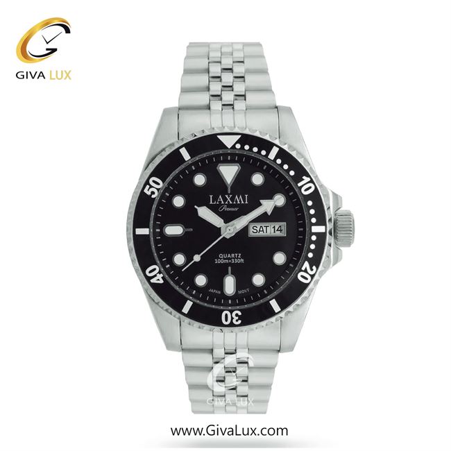 ساعت مچی اورجینال مردانه لاکسمی مشکی-نقره ای | نقره ای| مشکی| کد رفرنس 1-8913