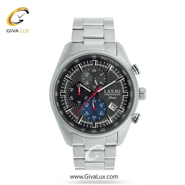 ساعت مچی اورجینال مردانه لاکسمی سه موتوره کرنوگراف نقره ای | نقره ای| دودی|تیتانیوم| کد رفرنس 1-8915