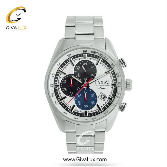 ساعت مچی اورجینال مردانه لاکسمی سه موتوره کرنوگراف نقره ای | نقره ای| نقره ای| کد رفرنس 2-8915
