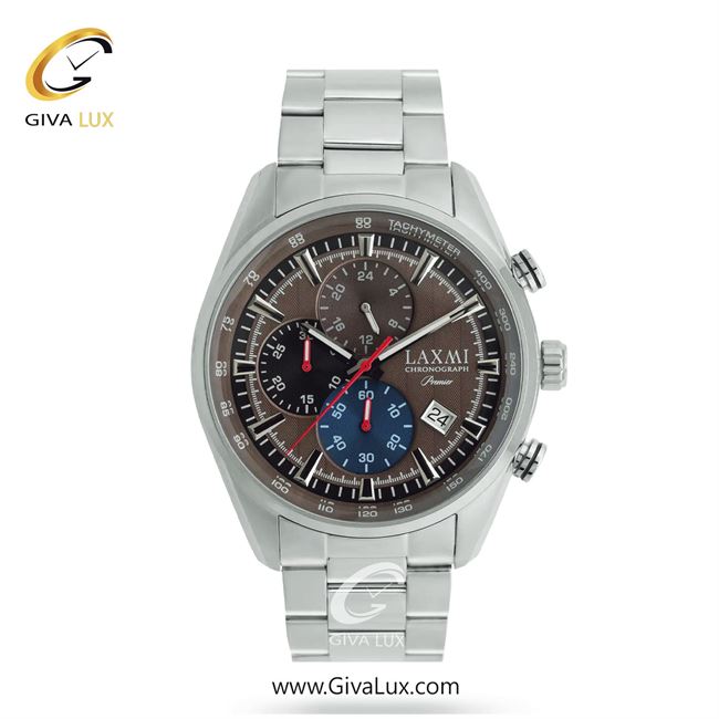ساعت مچی اورجینال مردانه لاکسمی سه موتوره کرنوگراف نقره ای | نقره ای| قهوه ای| کد رفرنس 6-8915