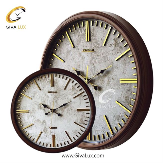 ساعت دیواری اورجینال امپریال PVC قهوه ای| کد رفرنس 102