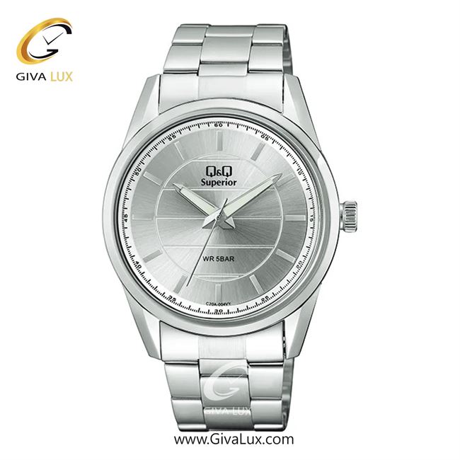 ساعت مچی اورجینال مردانه کیو اند کیو Q&Q نقره ای | نقره ای| نقره ای| کد رفرنس C20A-004VY
