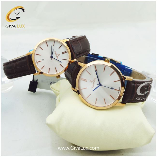 ست ساعت مچی بند چرمی آلبرت ترایس مدل AT20272