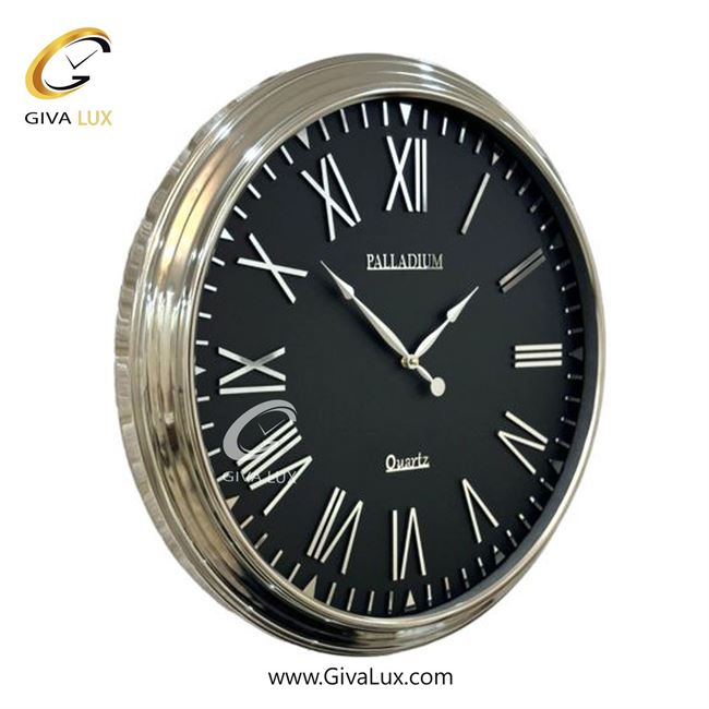 ساعت دیواری اورجینال پالادیوم آلیاژ فلزی نقره ای| کد رفرنس S503