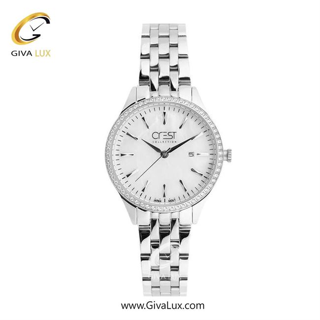 ساعت مچی اورجینال زنانه کرست نقره ای | نقره ای| سفید| کد رفرنس Crest 9004-1