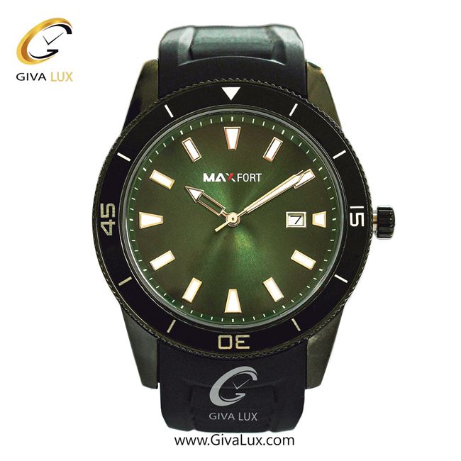 ساعت مچی اورجینال مردانه مکس فورت (MAXFORT) زیتونی | مشکی| سبز| کد رفرنس MX-9005G-20