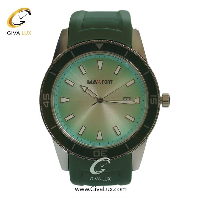 ساعت مچی اورجینال مردانه مکس فورت (MAXFORT) نقره ای | سبز| سبز| کد رفرنس MX-9005G-40