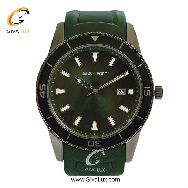 ساعت مچی اورجینال مردانه مکس فورت (MAXFORT) نقره ای | سبز| زیتونی| کد رفرنس MX-9005G-70