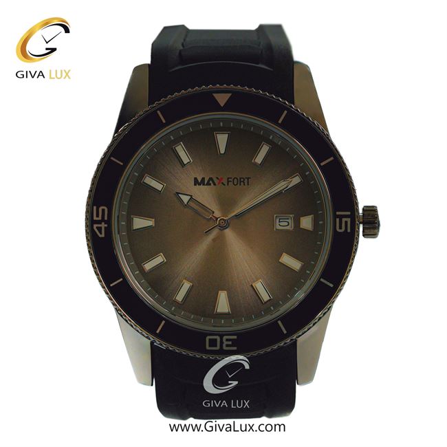 ساعت مچی اورجینال مردانه مکس فورت (MAXFORT) نقره ای | مشکی| دودی| کد رفرنس MX-9005G-90