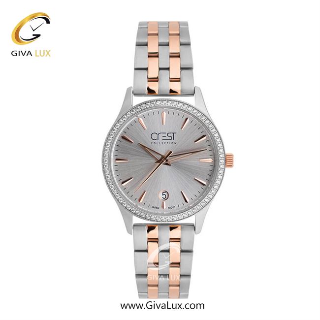 ساعت مچی اورجینال زنانه کرست نقره ای | نقره ای-رزگلد| نقره ای| کد رفرنس Crest 9008-5