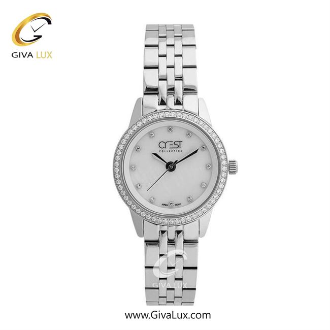 ساعت مچی اورجینال زنانه کرست نقره ای | نقره ای| سفید| کد رفرنس Crest 9010-3