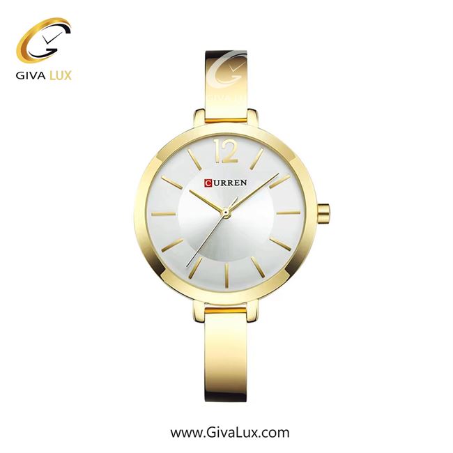 ساعت مچی اورجینال زنانه کارن (کورن) curren طلایی | طلایی| سفید| کد رفرنس 9012GD