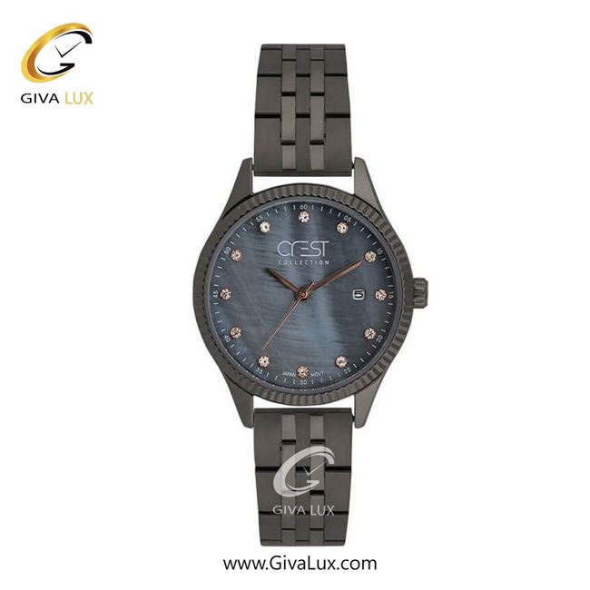 ساعت مچی اورجینال زنانه کرست مشکی | مشکی| سرمه ای| کد رفرنس Crest 9013-1