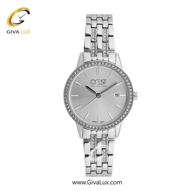 ساعت مچی اورجینال زنانه کرست نقره ای | نقره ای| نقره ای| کد رفرنس Crest 9014-1