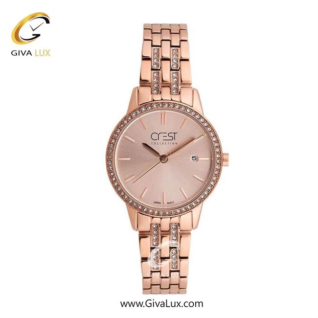 ساعت مچی اورجینال زنانه کرست رزگلد | رزگلد| رزگلد| کد رفرنس Crest 9014-4
