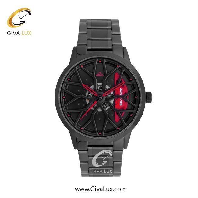 ساعت مچی اورجینال مردانه کرست مشکی | مشکی| مشکی-قرمز| کد رفرنس Crest 9015-1