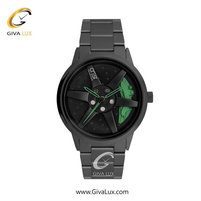 ساعت مچی اورجینال مردانه کرست مشکی | مشکی| مشکی-سبز| کد رفرنس Crest 9016-3