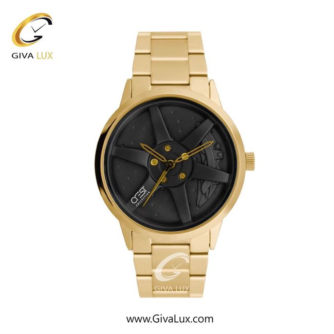 ساعت مچی اورجینال مردانه کرست طلایی | طلایی| مشکی| کد رفرنس Crest 9016-5