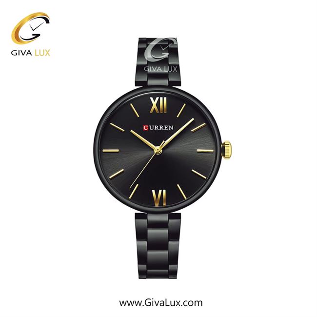 ساعت مچی اورجینال زنانه کارن (کورن) curren مشکی | مشکی| طلایی-مشکی| کد رفرنس 9017BK