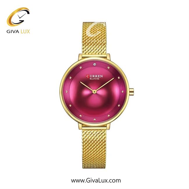 ساعت مچی اورجینال زنانه کارن (کورن) curren طلایی | طلایی| قرمز| کد رفرنس 9029GDRD