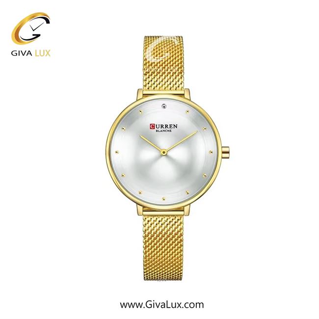 ساعت مچی اورجینال زنانه کارن (کورن) curren طلایی | طلایی| سفید| کد رفرنس 9029GDWT