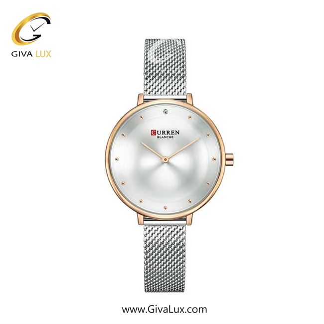 ساعت مچی اورجینال زنانه کارن (کورن) curren رزگلد | نقره ای| نقره ای| کد رفرنس 9029SLRS