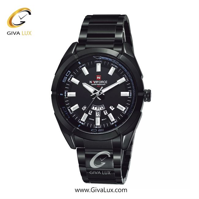 ساعت مچی اورجینال مردانه ناوی فورس|Naviforce|نوی فورس|نیوی فورس نقره ای | مشکی| مشکی| کد رفرنس NF9038