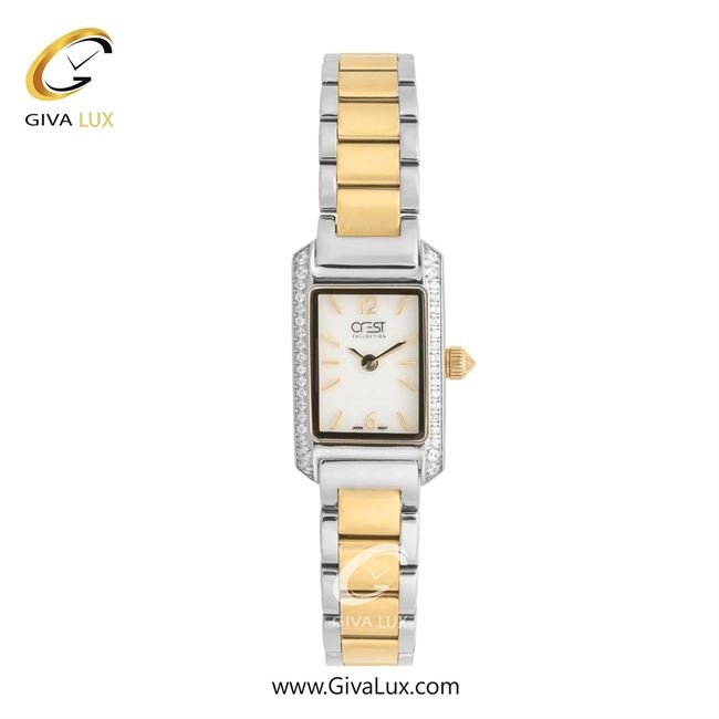 ساعت مچی اورجینال زنانه کرست نقره ای | نقره ای-طلایی| سفید| کد رفرنس Crest 9048-5