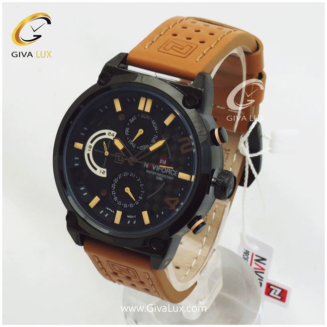 پک ساعت مچی مردانه فول تایم بند حصیری استیل با بند چرمی اضافه مدل NF9068 904_Sq-55323.jpg