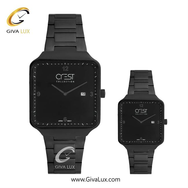 ساعت مچی اورجینال ست کرست مشکی | مشکی| مشکی| کد رفرنس Crest 9053-6