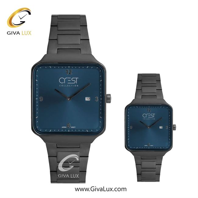 ساعت مچی اورجینال ست کرست تیتانیوم | تیتانیوم(زغالی)| سرمه ای| کد رفرنس Crest 9053-9