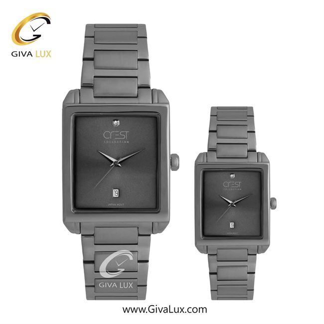 ساعت مچی اورجینال ست کرست تیتانیوم | تیتانیوم(زغالی)| دودی|تیتانیوم| کد رفرنس Crest 9054-6