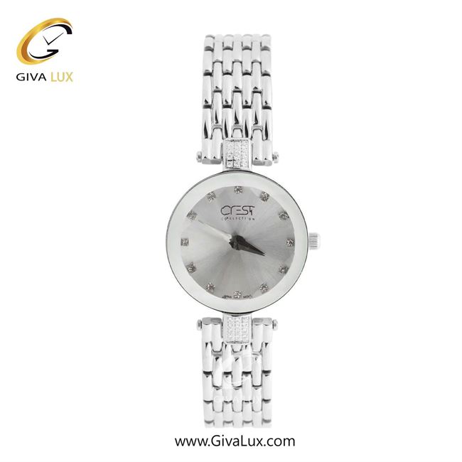 ساعت مچی اورجینال زنانه کرست نقره ای | نقره ای| نقره ای| کد رفرنس Crest 9072-2