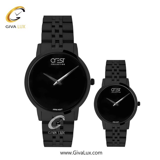 ساعت مچی اورجینال ست کرست | Crest  مشکی | مشکی| مشکی| کد رفرنس Crest 9074-8