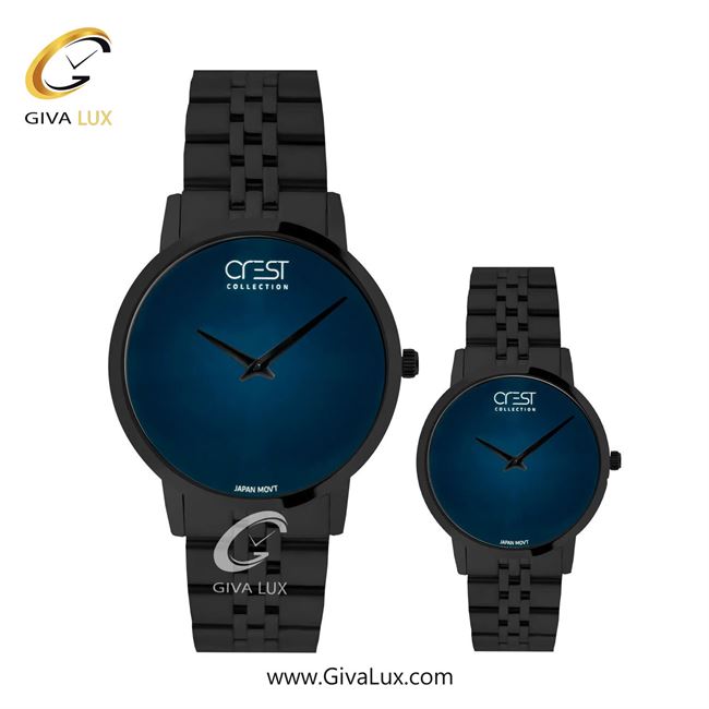 ساعت مچی اورجینال ست کرست | Crest  مشکی | مشکی| سرمه ای| کد رفرنس Crest 9074-9