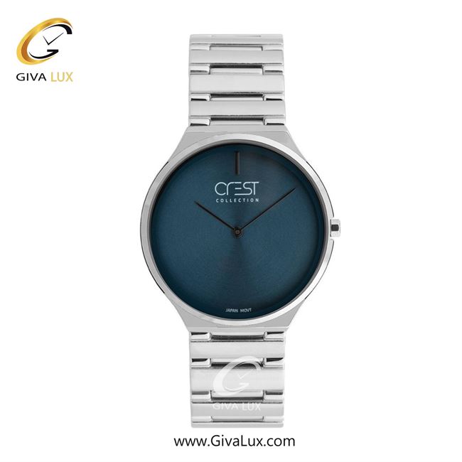 ساعت مچی اورجینال زنانه کرست | Crest  نقره ای | نقره ای| سرمه ای| کد رفرنس Crest 9076-3