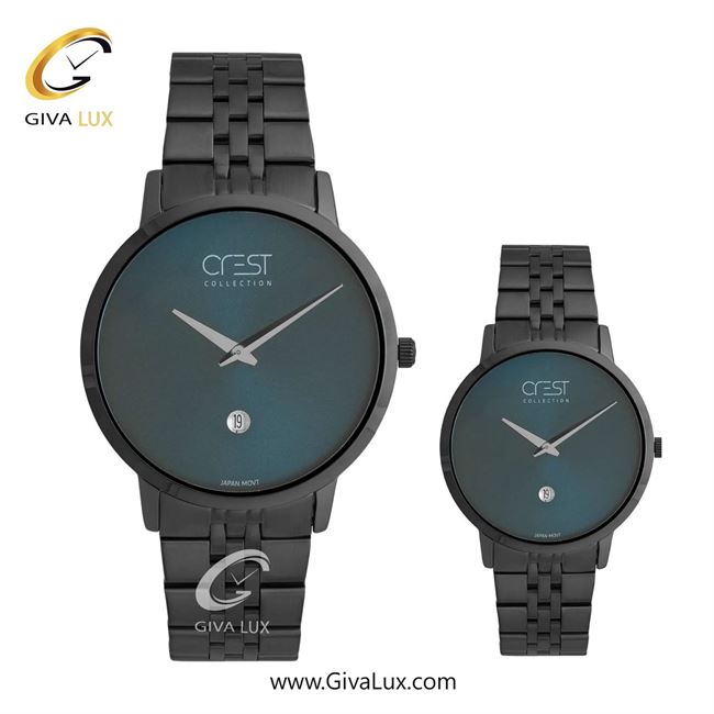 ساعت مچی اورجینال ست کرست تیتانیوم | تیتانیوم(زغالی)| سرمه ای| کد رفرنس Crest 9077-6