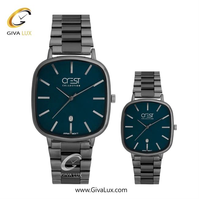 ساعت مچی اورجینال ست کرست تیتانیوم | تیتانیوم(زغالی)-مشکی| سرمه ای| کد رفرنس Crest 9079-11